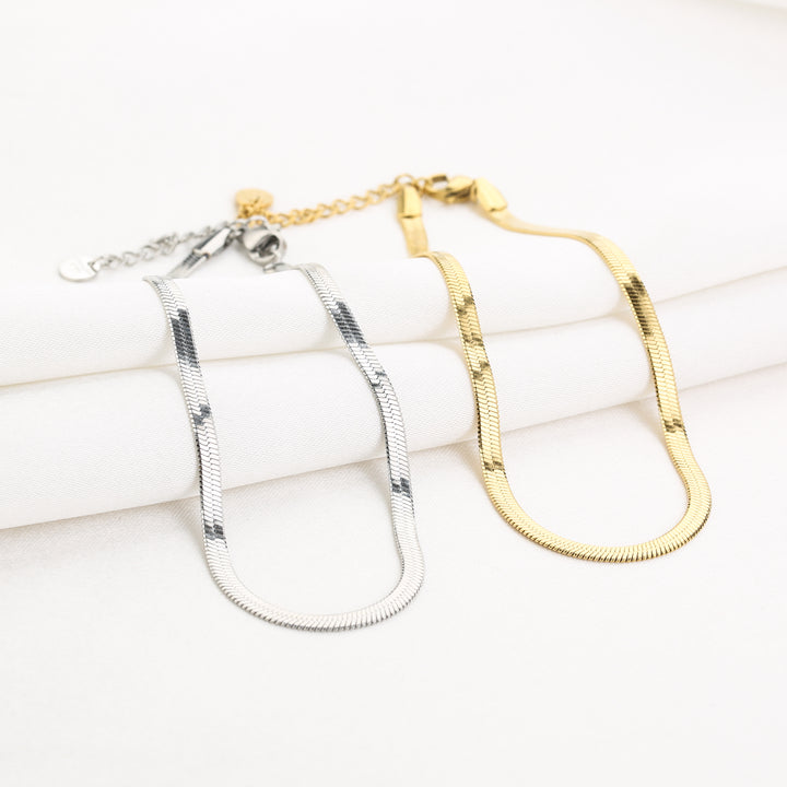 Flat Snake Ankle Bracelet