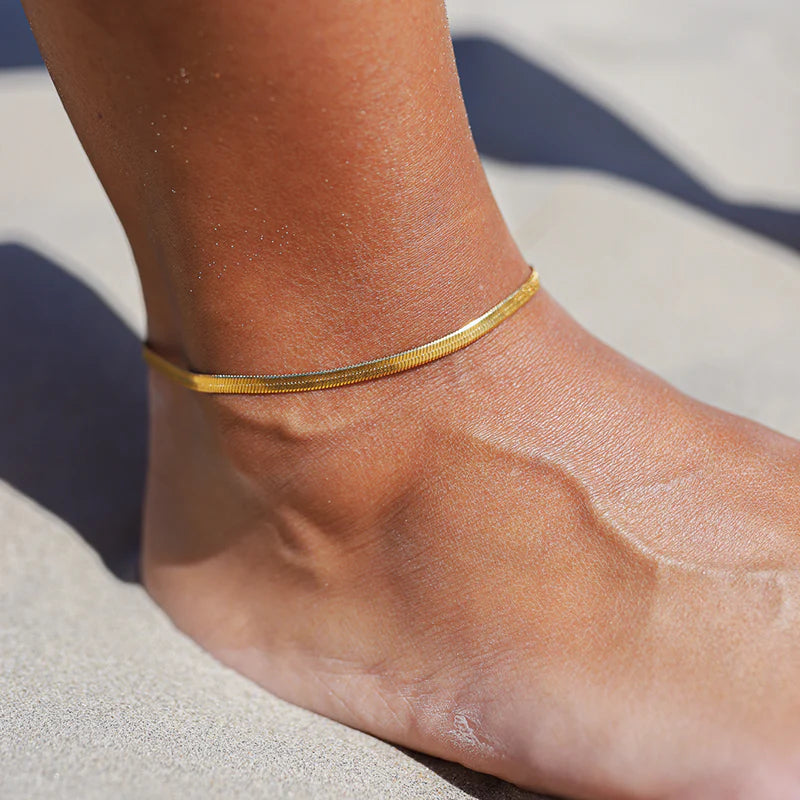 Flat Snake Ankle Bracelet