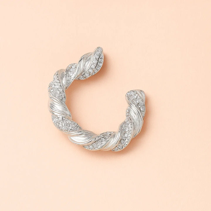 Textured Crescent Hoop